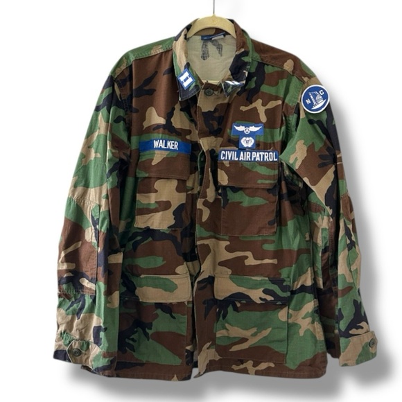 Propper NC Civil Air Patrol‎ US Military Camouflage Jacket Button Up Size Large - Picture 1 of 16